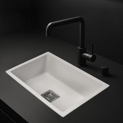 Benelave by Hindware BLACP91003 Quartz Sink 24x18 for Kitchen | Better Sound Absorption for Quieter Use | 7-year Manufacturer Warranty