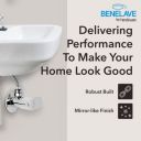 Benelave by Hindware Volga Angle Valve for Bathroom & Kitchen, Brass with Chrome Finish, Pack of 2...