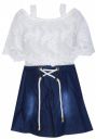 BENKILS Girls' Knee Length Dress. (Design 3, 7-8 Years)...