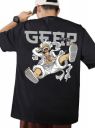 Benny Brooks Mens Black Cotton Graphic Printed Oversized t Shirt |Oversized t Shirt Anime | Monkey d Luffy t Shirt...