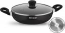 Benon Induction Base Kadhai 24 cm diameter with Lid 1.5 L capacity (Aluminium, Non-stick, Induction Bottom)...