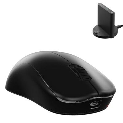 BenQ Zowie U2-DW 4K Wireless Mouse for Esports, ?Sports Science, 4K Enhanced Receiver, 60g, Symmetrical, Driverless, 3950 Sensor, 4K Polling Rate Wireless Mouse (U | 3950 Sensor | Symmetrical)