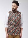 BENSTOKE Sleeveless Printed Men Nehru Jacket...