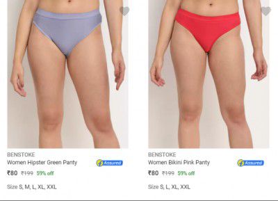 BENSTOKE Women Hipster Panty @ ₹80
