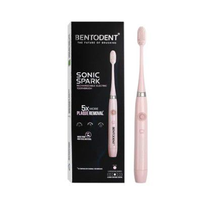 BENTODENT Advanced Sonic Electric Toothbrush | 3 Modes, Ultra-Soft Bristles, 2-Min Timer, QuadPacer | Dentist-Designed for Kids, Adults | Ideal Gift, Whitening Cleaning - Pack of 1 (Pink)