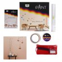Berger iPaint DIY Wall Diya Stencil Painting Kit (2 Foam Roller, Painting Tray, 200 ml Silk Glamor Paint Burnt Chilli, Stencil Set, Masking Tape, Leveller Scale, DOU Booklet)- Multicolor...