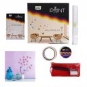 Berger iPaint DIY Wall Flora Stencil Painting Kit (2 Foam Roller, Painting Tray, 200 ml Silk Glamor Paint Tight Embrace, Stencil Set, Masking Tape, Leveller Scale, DOU Booklet)- Multicolor...