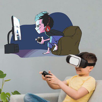 Berger iPaint DIY Wall Stickers Boy Videogame for Home Décor (24X18), Multicolor (F0004W0991001000)