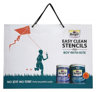 Berger Paints Easy Clean Boy with Kite Plastic Stencil 16.53 x 11.69 inches (Multi, Pack of 1)