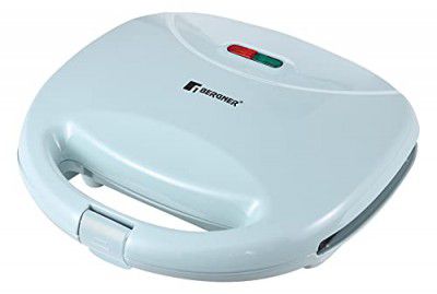 Bergner 2 Slice 750 watts Sandwich Maker, Electric Toaster Griller Sandwich Maker, for Toast/Waffle/Grill - Blue