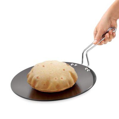 BERGNER ArtisanForge Hard Anodised 22cm Roti/Paratha/Phulka/Chapati Tawa, Wire Handle