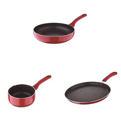 Bergner Bellini - 20cm Frypan, 28cm Tawa, 20cm Saucepan 