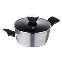 Bergner Carbon TT Forged Aluminium Non-Stick Casserole with Glass Lid, 24 cm, 4.6 Liters, Induction Base, Metallic Grey...