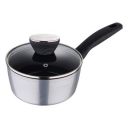 Bergner Carbon TT Forged Aluminium Non-Stick Saucepan with Glass Lid & Induction Base (16 cm, 1.3 Liters, Metallic Grey)...