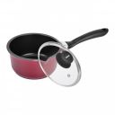 Bergner Scarlett Cast Aluminium Non-Stick Saucepan with Glass Lid, 16 cm, 1.35 litres, Induction Base, Maroon...