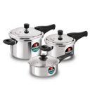 Bergner Trimax Triply Stainless Steel Outer Lid Pressure Cooker Multi Combo ...