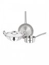 BERGNER Tripro TriPly 4 Pcs Set - 24 cm/3 L Kadai, 22 cm/1.7 L Frypan, 16 cm/1.5 L Teapan...
