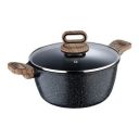 BERGNER Ultimate Non-Stick Casserole with Glass Lid 24 cm, 3.8L, Heatdot Technology & Induction Base, Food Safe, Grey...