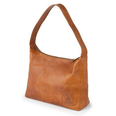 Berliner Bags Vintage Shoulder Bag Bella, small leather hobo bag, handbag for women - Brown