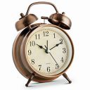 Bernhard Products Analog Alarm Clock Twin Bell Retro Vintage Copper Metal 4" Extra Loud Quartz Battery Operated with Backlight for Bedside Table Silent Non-Ticking Old fashioned Decorative Desk Cl...