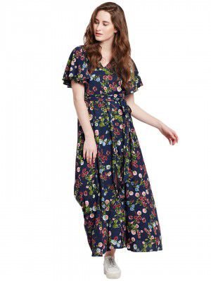 Berrylush Printed Maxi Dress for Women
