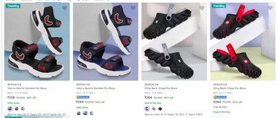 Bersache Boys Sandals Starts @208 | Upto 93% Off