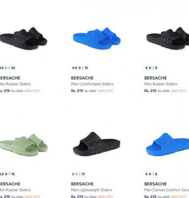 Upto 89% OFF - Bersache Flip Flops