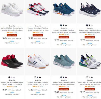 Bersache Men's Shoes Starts @ Rs 557 | Upto 88% Off