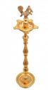 Besnik Arts Brass Diya Tamil Traditional Handmade Peacock Kuthuvilakku (Golden) Height : 36 INCH...