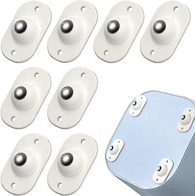 BESTAQUA Self Adhesive 8 PCS Mini Swivel Casters Wheels -360 Degree Rotation Pulley Universal Bottom Wheels for Furniture Various Storage Boxes