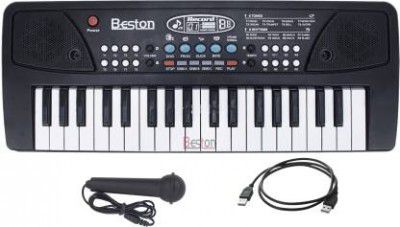 BESTON 37 Keys Piano Toy with Microphone, USB Power Cable & Sound Recording Function Analog Portable Keyboard  (37 Keys)