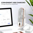 BESTOR Portable USB Rechargeable Desk Fan 5-Speed Mini Cooling Fan ...