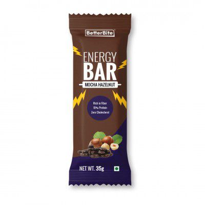 BetterBite Mocha Hazelnut Energy Bar 35gm (Pack of 24)