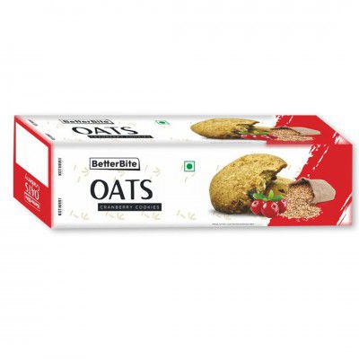 BetterBite Oats Cookies Cranberry 120GM (Pack of 5)