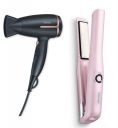 Beurer Hs 20 Cordless Hair Straightener With Hc 25 Travel Hair Dryer.,Black...