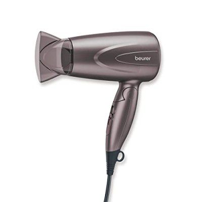 Beurer Professional Foldable, Travel Friendly, Compact 1300 Watts Hair Dryer With 2, Brown