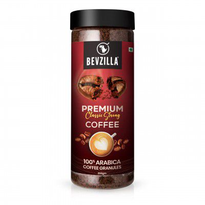 Bevzilla 100% Arabica Instant Classic Strong Coffee Powder - 200 Grams