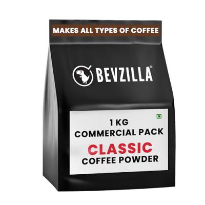Bevzilla 1kg Classic Instant Coffee Powder Made For HoReCa|Hot & Cold Coffee