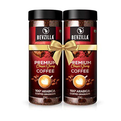 Bevzilla 400 Gram (200 Gm Pack of 2) 100% Arabica Instant Classic Strong Coffee Powder