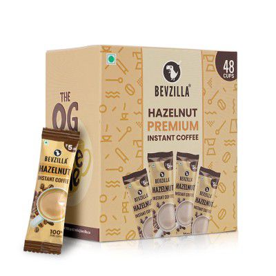 Bevzilla 48 Instant Coffee Powder Sachets (Hazelnut) - 96 Grams