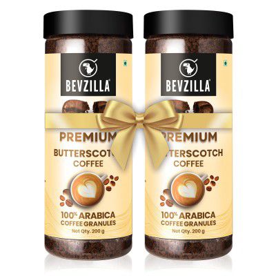 Bevzilla Butterscotch Flavoured Instant Coffee Powder – 400 Gram (200gx2)