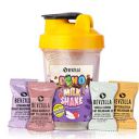 Bevzilla Instant Milkshake Cubes & Bottle Pack With 8 Milkshake Cubes (2 Cubes Each Flavour) Free Shaker 500 Ml Leak Proof...