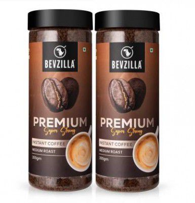Bevzilla Pack of 2 Instant Premium Super Strong Coffee Powder Instant Coffee  (2 x 200 g)