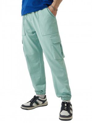 Bewakoof Air 1.0 Men's Cotton Solid Oversized Fit Jogger | Track pants 