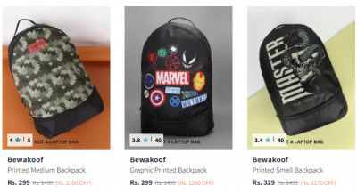 Myntra : Bewakoof Backpacks Starts at Rs 454