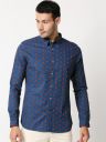 Bewakoof Men Navy Blue Floral Opaque Printed Cotton Casual Shirt...