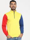 Bewakoof Men Yellow & Red Colourblocked Sweatshirt...