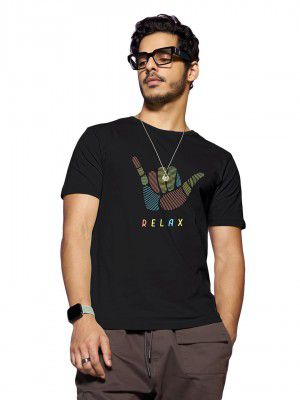 Bewakoof Men's Graphic Printed Regular Fit Half Sleeve Round Neck Cotton T-Shirt
