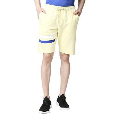 Bewakoof Mens Plain Solid One Strip Shorts