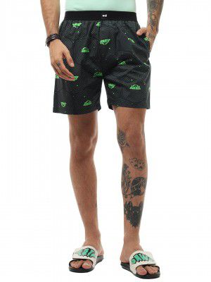 Bewakoof Official Rick and Morty Merchandise Men's All Over Printed Regular Fit Cotton Poplin Boxer
